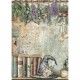 Бумага рисовая для декупажа Stamperia DFSA41081 "Книги и лаванда", А4